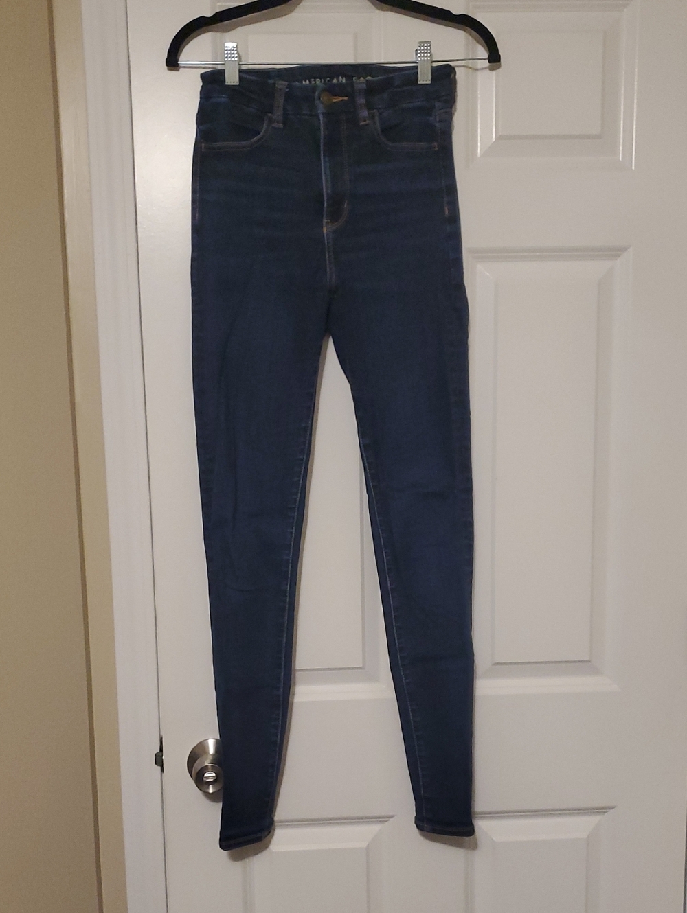 American Eagle Outfitters Dark Blue Curvy Super Hi-Rise Jeggings 2 Long